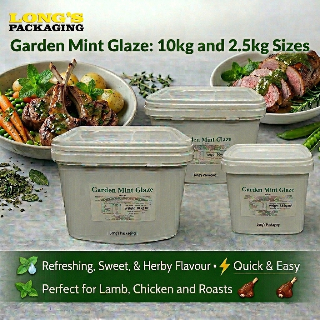 Long’s Garden Mint Glaze 2.5kg & 10kg | Fresh Mint Cooking Glaze