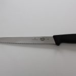 Victorinox 10" Serrated Slicing Knife - Black Fibrox Handle
