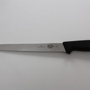 Victorinox 10" Serrated Slicing Knife - Black Fibrox Handle