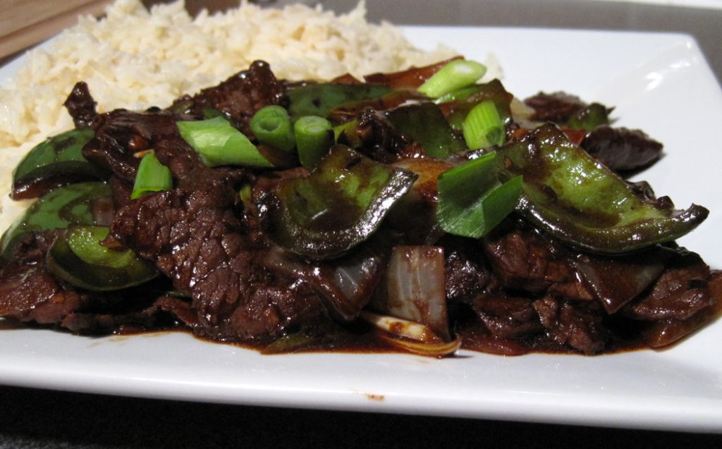 Beef With Green Pepper And Black Bean Sauce