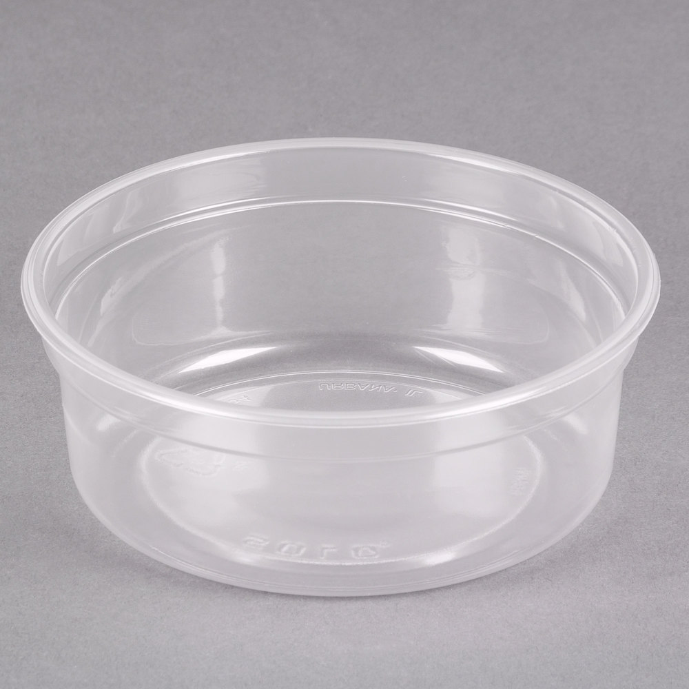 Round Clear 8oz Microwave safe Containers MN8 - 500