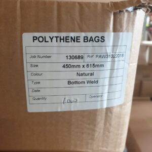 Poly Bags Clear LDPE 18 x 24 x 150g EQ150 - 1000 per pack
