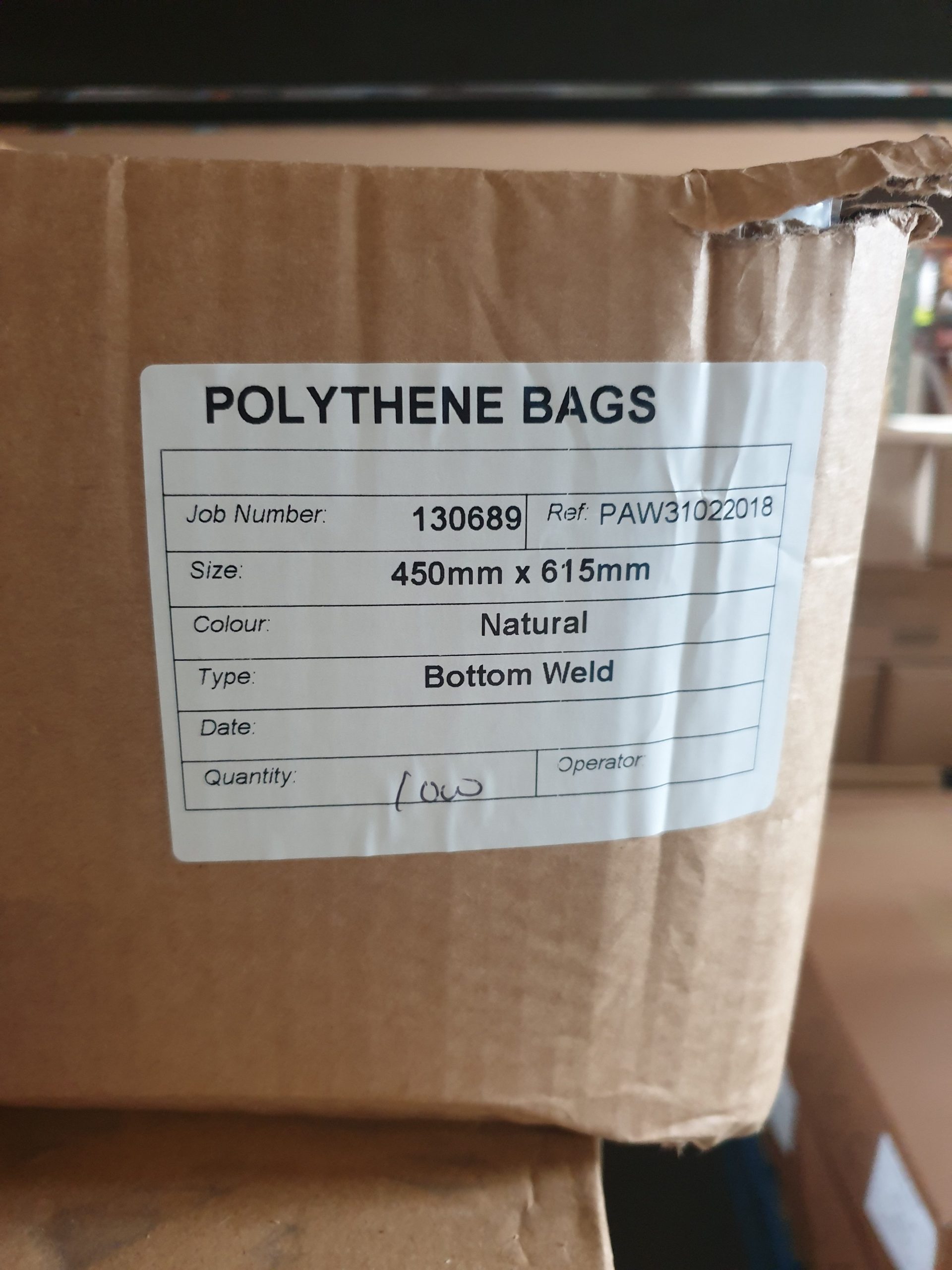 Poly Bags Clear LDPE 18 x 24 x 150g EQ150 - 1000 per pack
