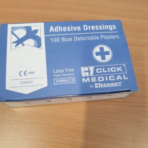Assorted Blue Metal Detectable Plasters - 100 per Box