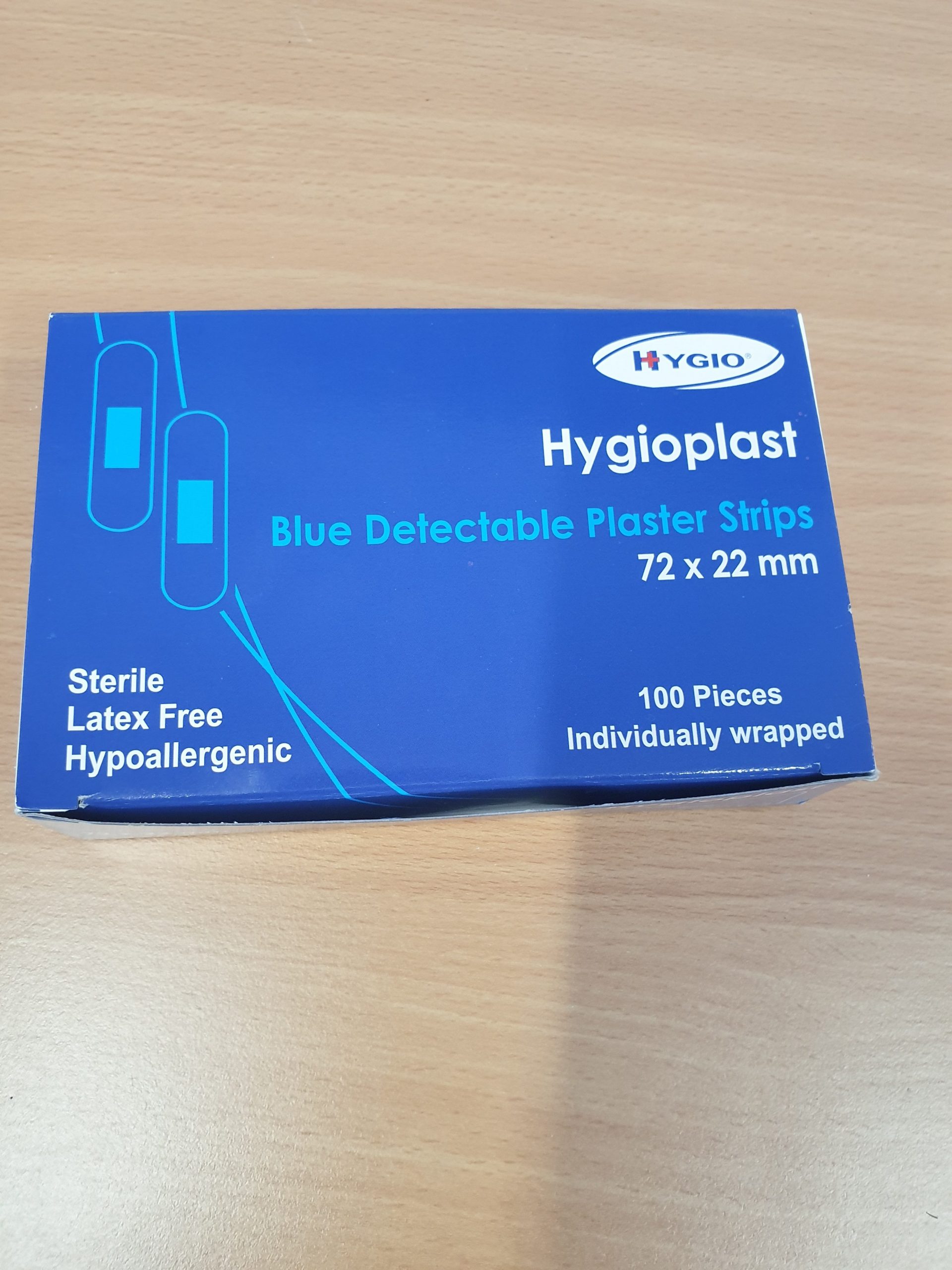 Blue Metal Detectable Plasters 3 x 1" - 100 per Box