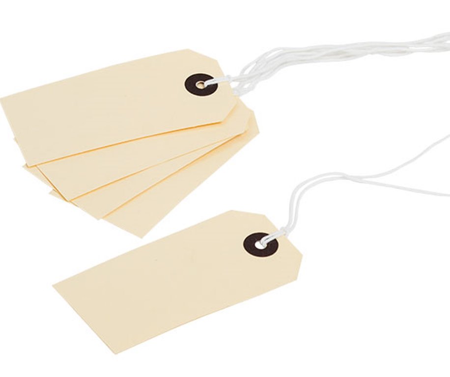 Tie on Labels No3 - 1000 per box