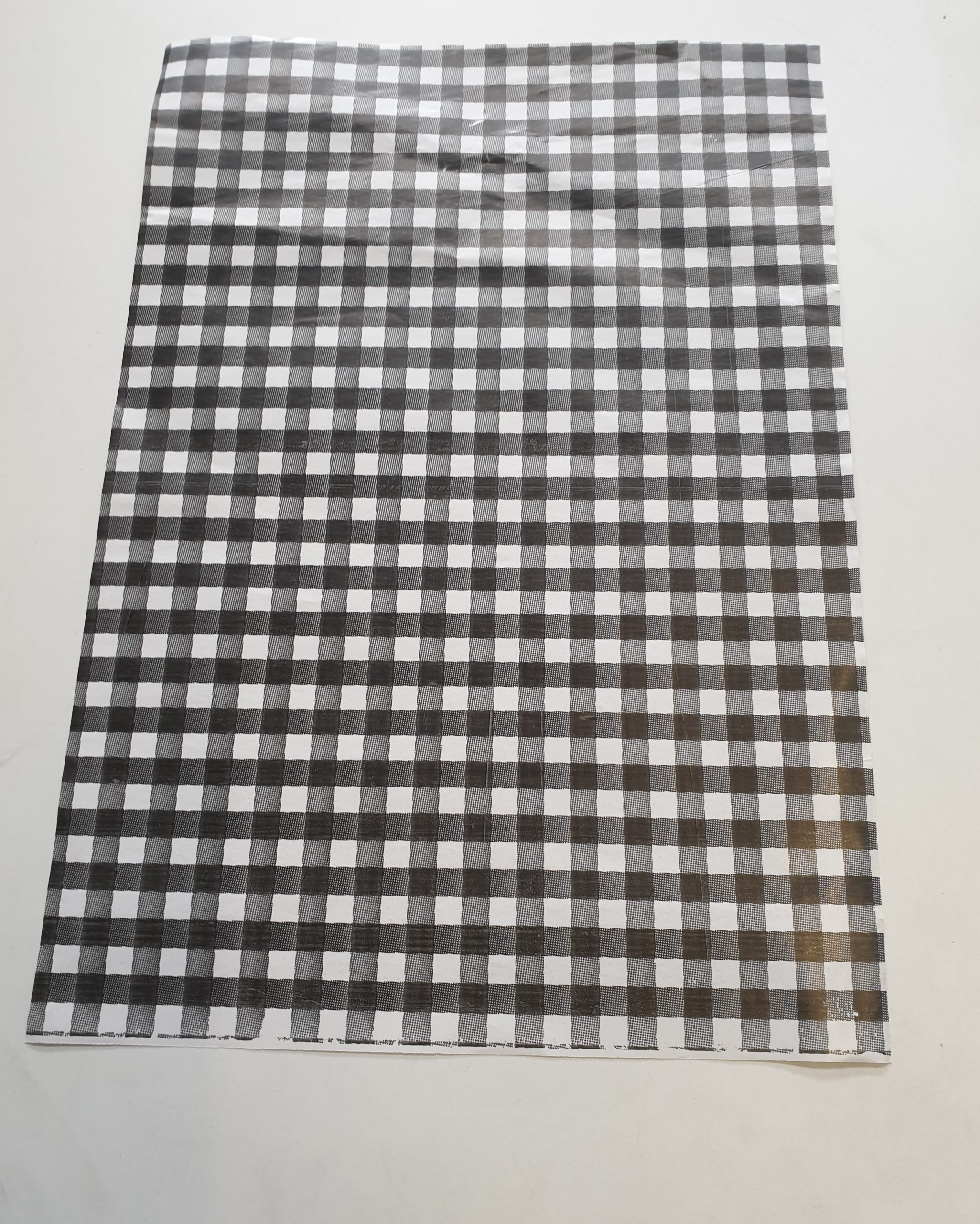 Black Gingham Paper Sheets 250x375mm