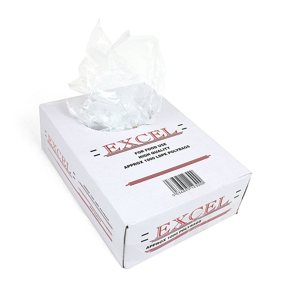Poly Bags Clear Excel LDPE 7 x 9 - 1000 per box