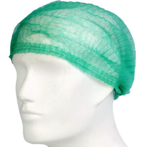 Green Disposable Mop Caps - 100 Per Pack