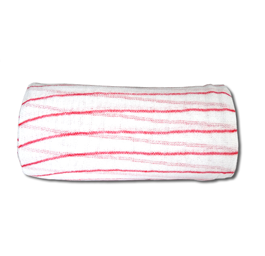 Stockinette White Cloth With Red Stripe 800g