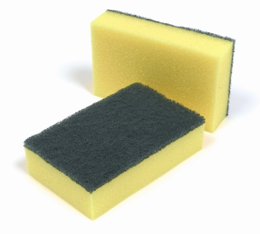 Sponge Backed Scourers 10 per Pack