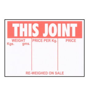 Display Weight & Price Tickets - This Joint - 500 per Box