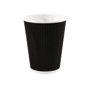 12oz Black Ripple Cup - Triple Wall - 500 per case