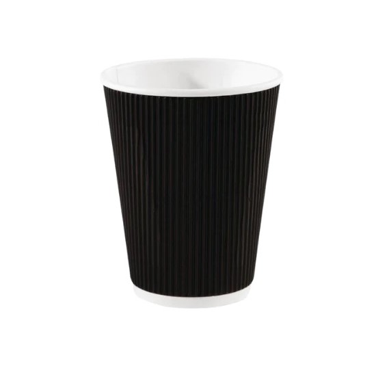 8oz Black Ripple Cup – Triple Wall – 500 per case