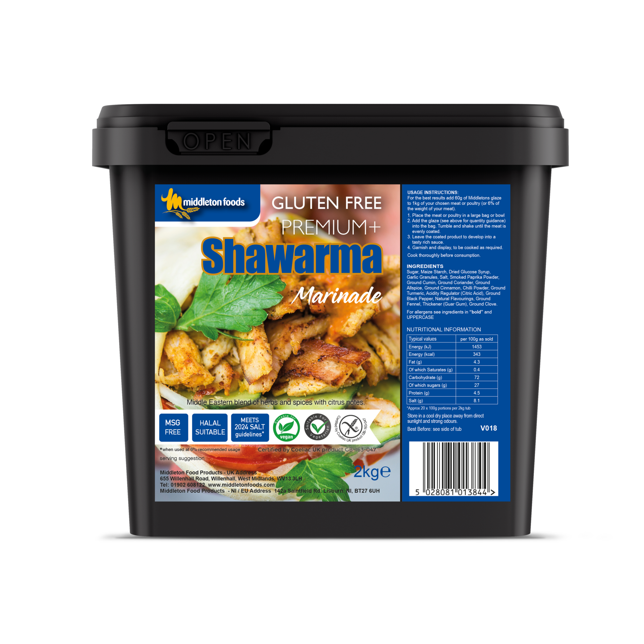 Premium Plus Shawarma Marinade 2kg Gluten Free