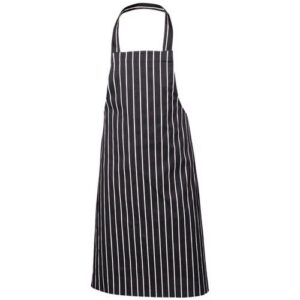 Cotton Striped Apron 40" - Blue