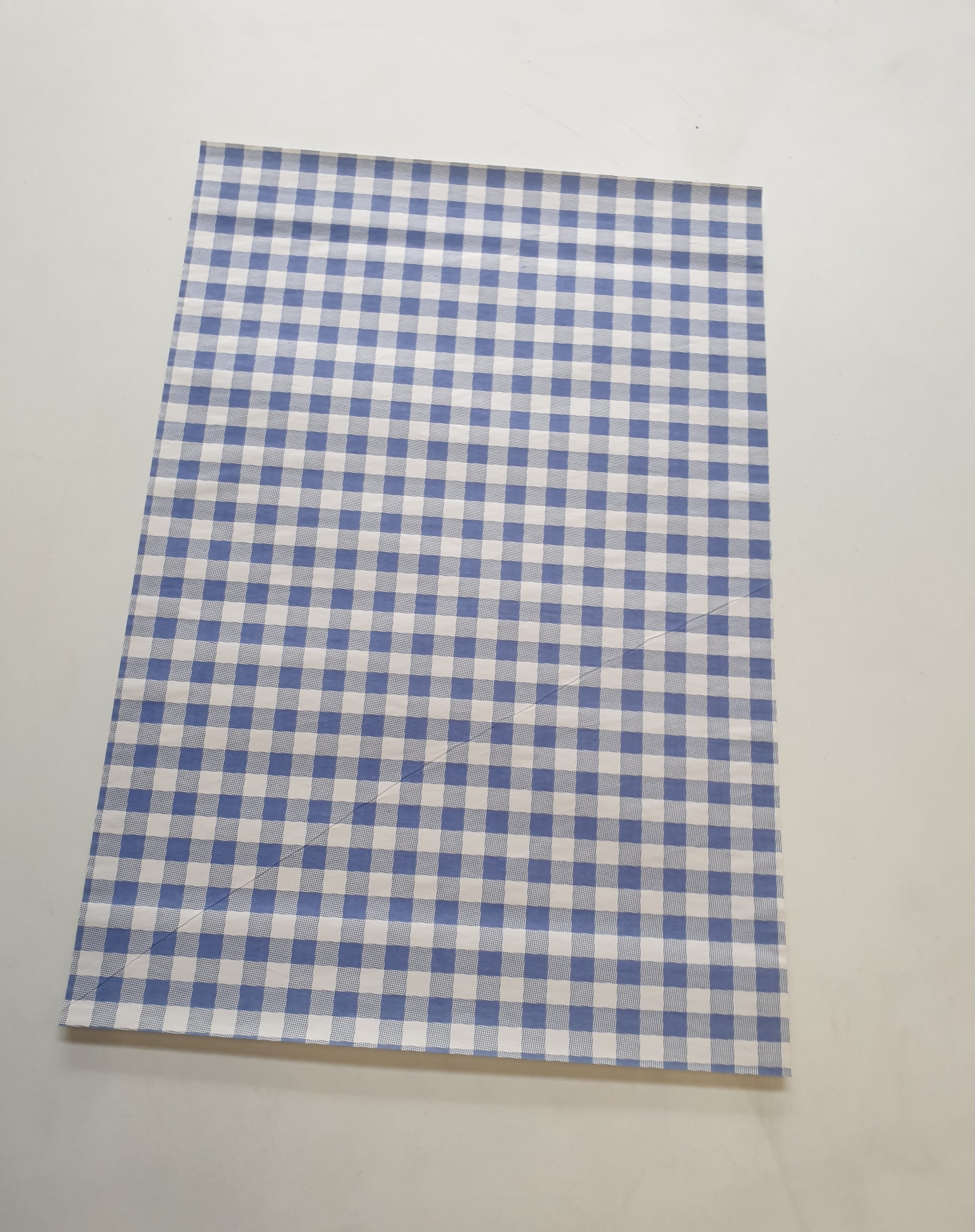 Blue Gingham Paper Sheets 250x375mm