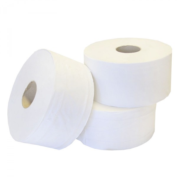 Mini Jumbo Toilet Rolls 2 ply 76mm Core - 12 per Box
