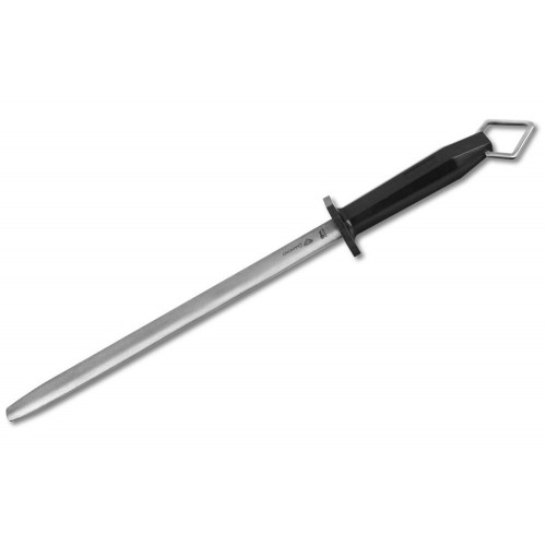12" Oval Knife Sharpening Steel - Granton Black Handle