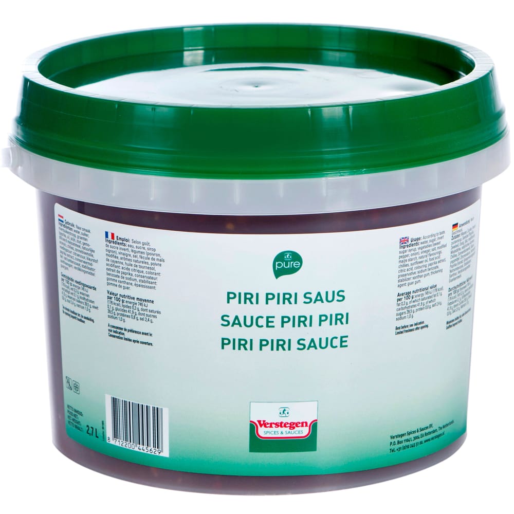 Verstegen Piri Piri Sauce 2.7 Litres
