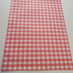 Red Gingham Paper Sheets 250x375mm
