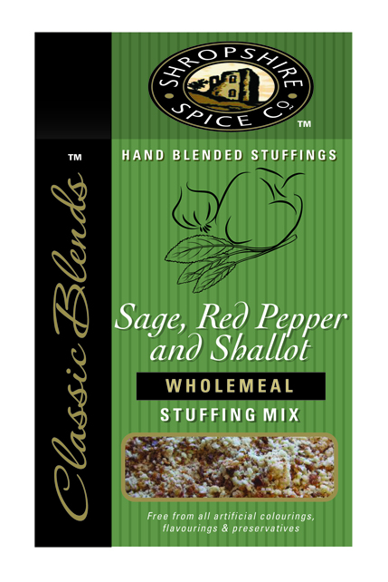 Sage, Red Pepper & Shallot Wholemeal Stuffing Mix 6 x 150g