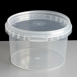 280ml Clear Round Tamperproof Container + Lids - 744 per case