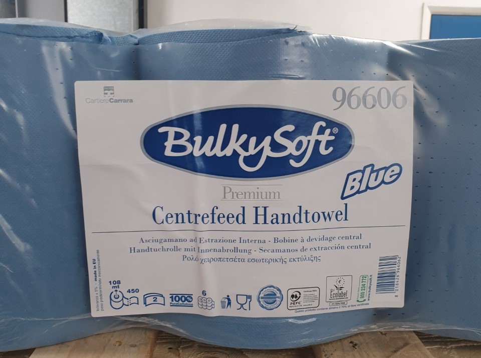2 Ply Laminated Premium Blue Centre Feed Towels - 6 per pack