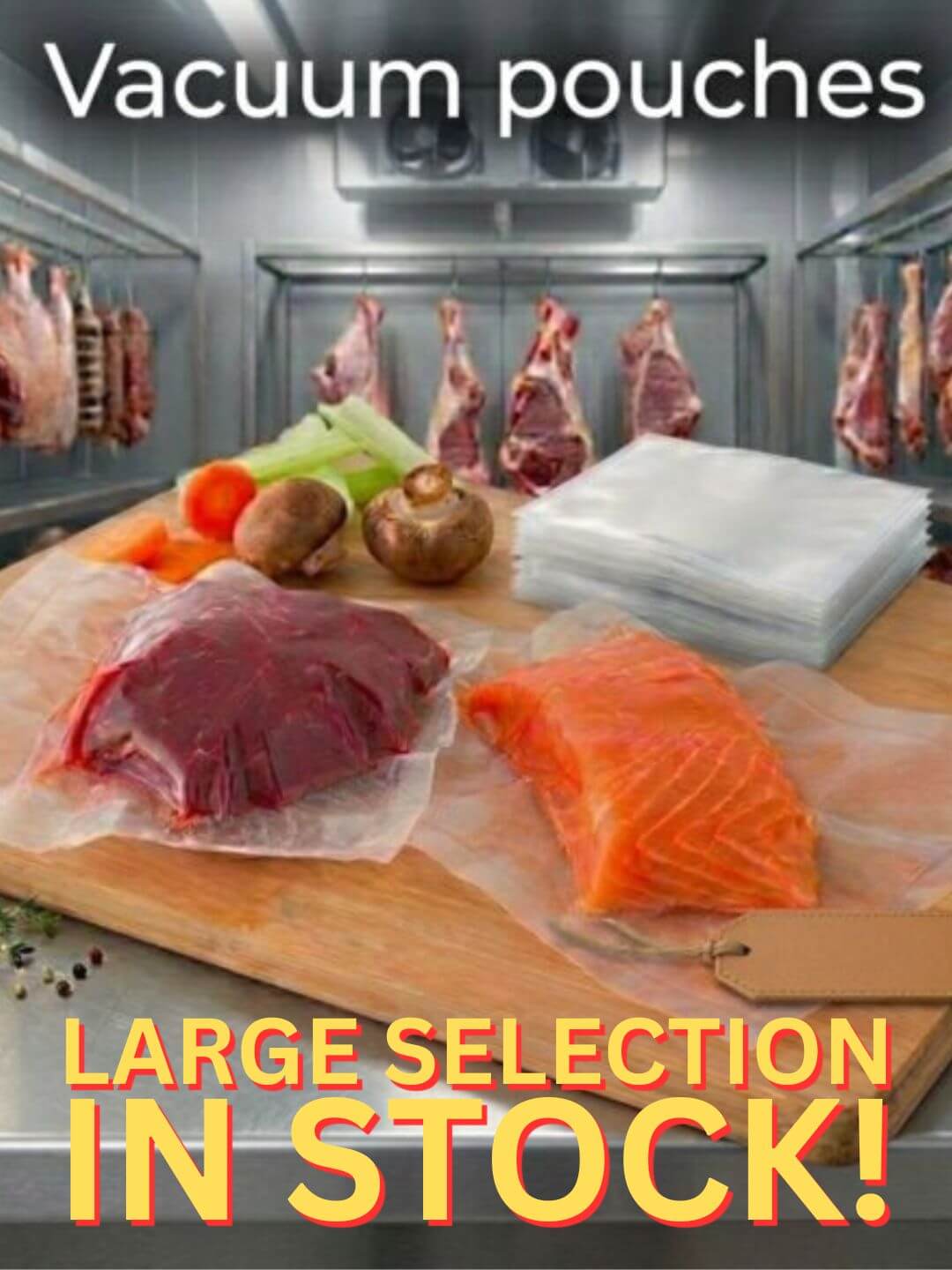 Large stock of vacuum pouches available at Longs 